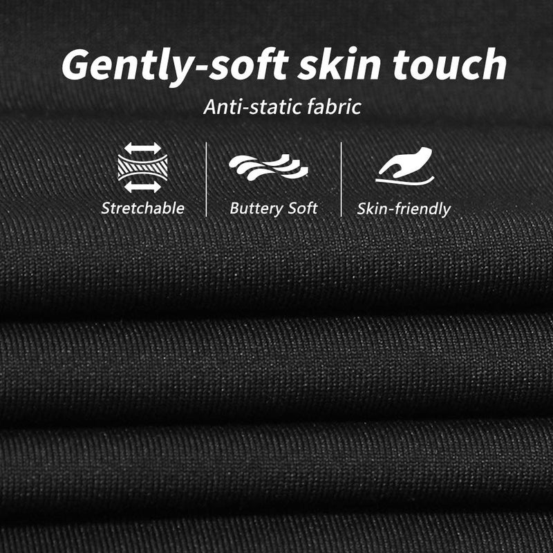 MANCYFIT Half Slips for Women Underskirt Short Mini Skirt with Floral Lace Waistband Black Medium - Image 4